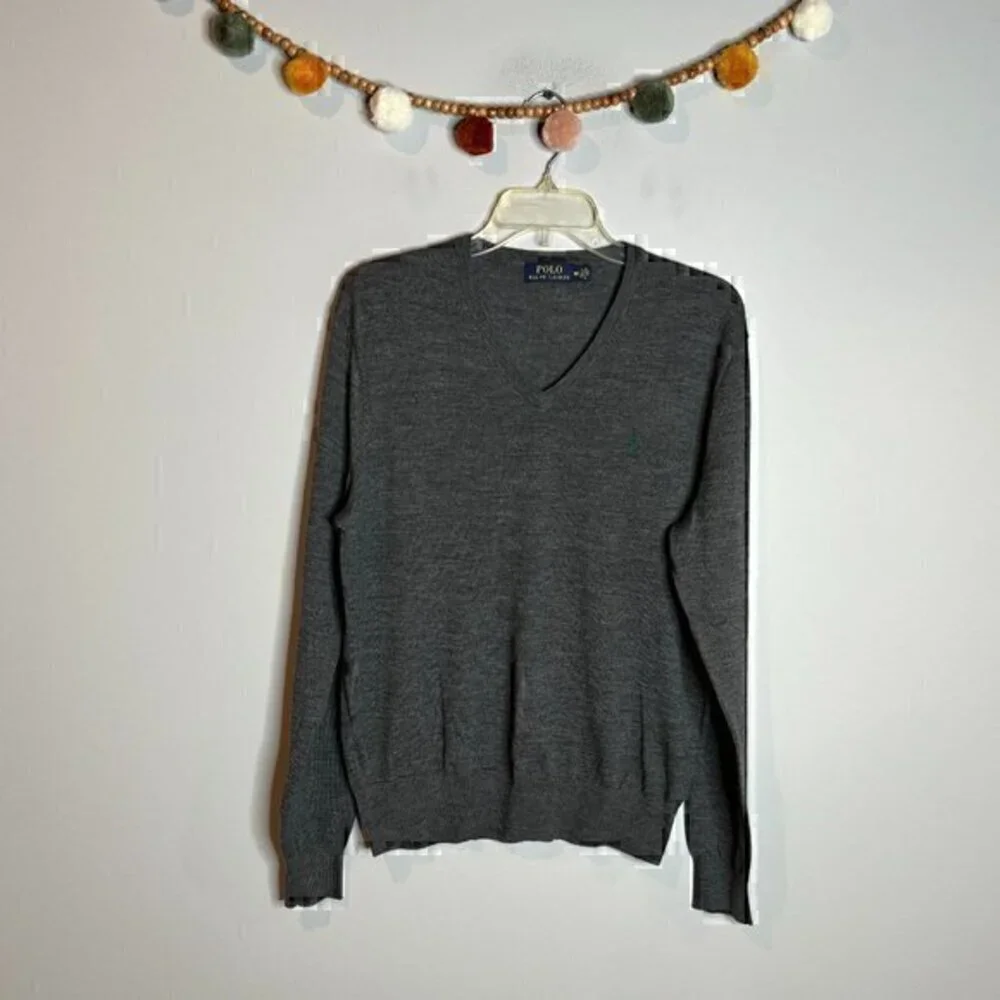 POLO Ralph Lauren charcoal merino wool sweater